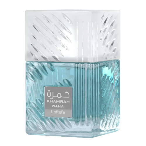 Khamrah Waha by Lattafa — perfume árabe unissexo oud branco e flores